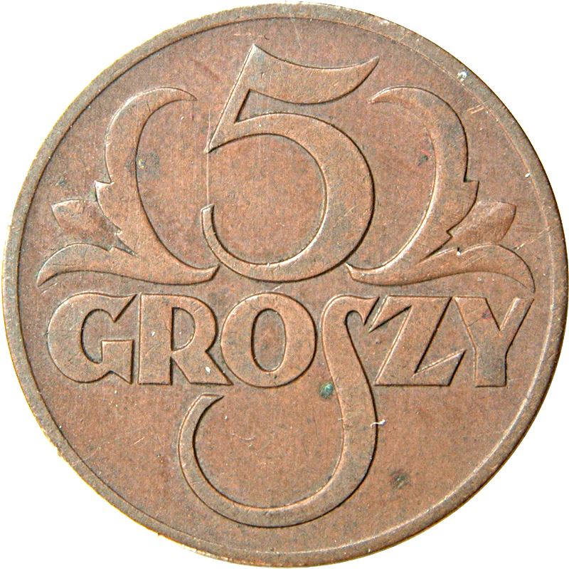 Polish 5 Groszy Coin Eagle | Poland | 1923 - 1939