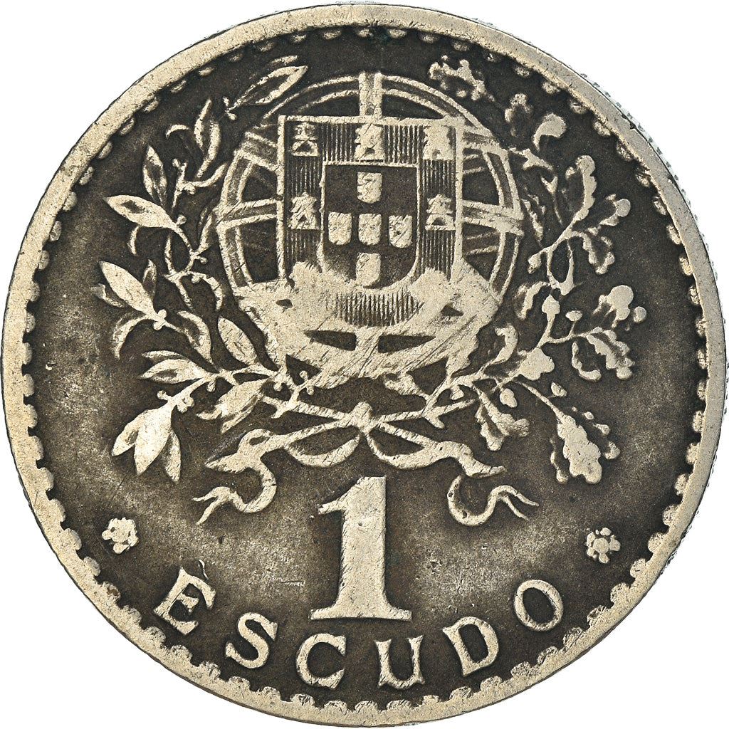 Portugal 1 Escudo Coin | Republica Head | KM578 | 1927 - 1968