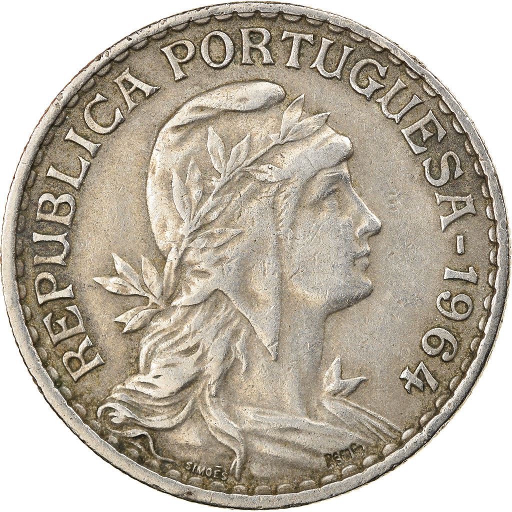 Portugal 1 Escudo Coin | Republica Head | KM578 | 1927 - 1968