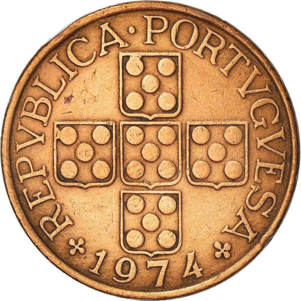 Portugal 1 Escudo Coin | Shield | Wheat Ear | KM597 | 1969 - 1979