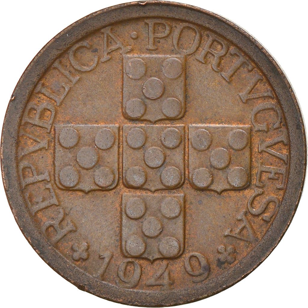 Portugal 10 Centavos Coin | Cross | Olive Branch | KM583 | 1942 - 1969