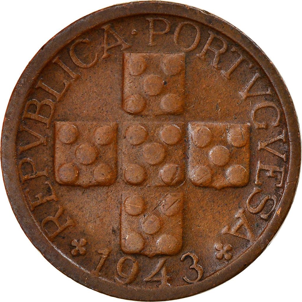 Portugal 10 Centavos Coin | Cross | Olive Branch | KM583 | 1942 - 1969