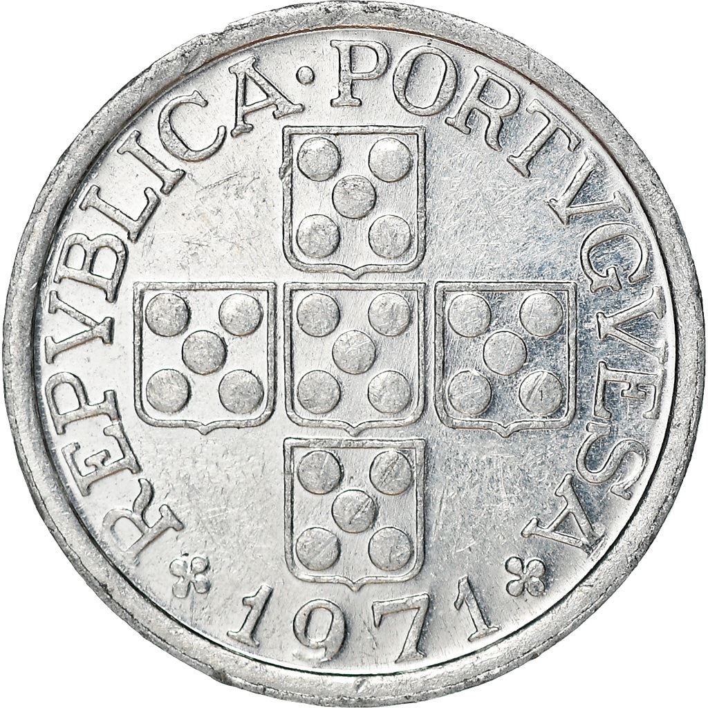 Portugal 10 Centavos Coin | Olive Branch | Cross | KM594 | 1969 - 1979