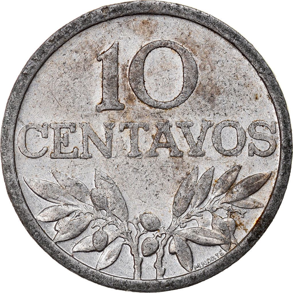 Portugal 10 Centavos Coin | Olive Branch | Cross | KM594 | 1969 - 1979