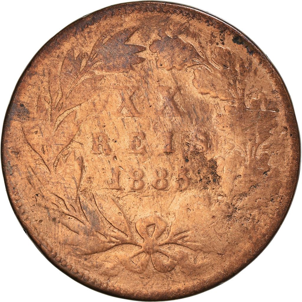 Portugal | 20 Reis Coin | King Luiz I | KM527 | 1882 - 1886