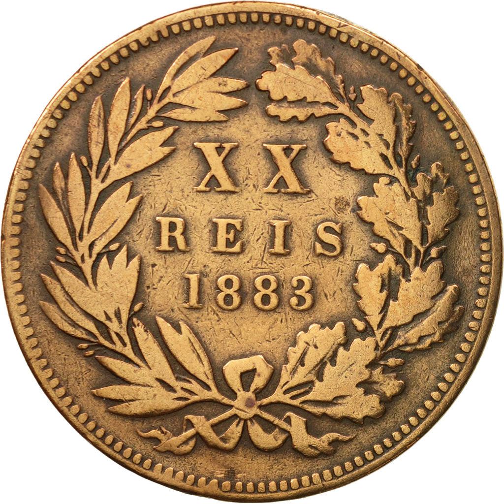 Portugal | 20 Reis Coin | King Luiz I | KM527 | 1882 - 1886