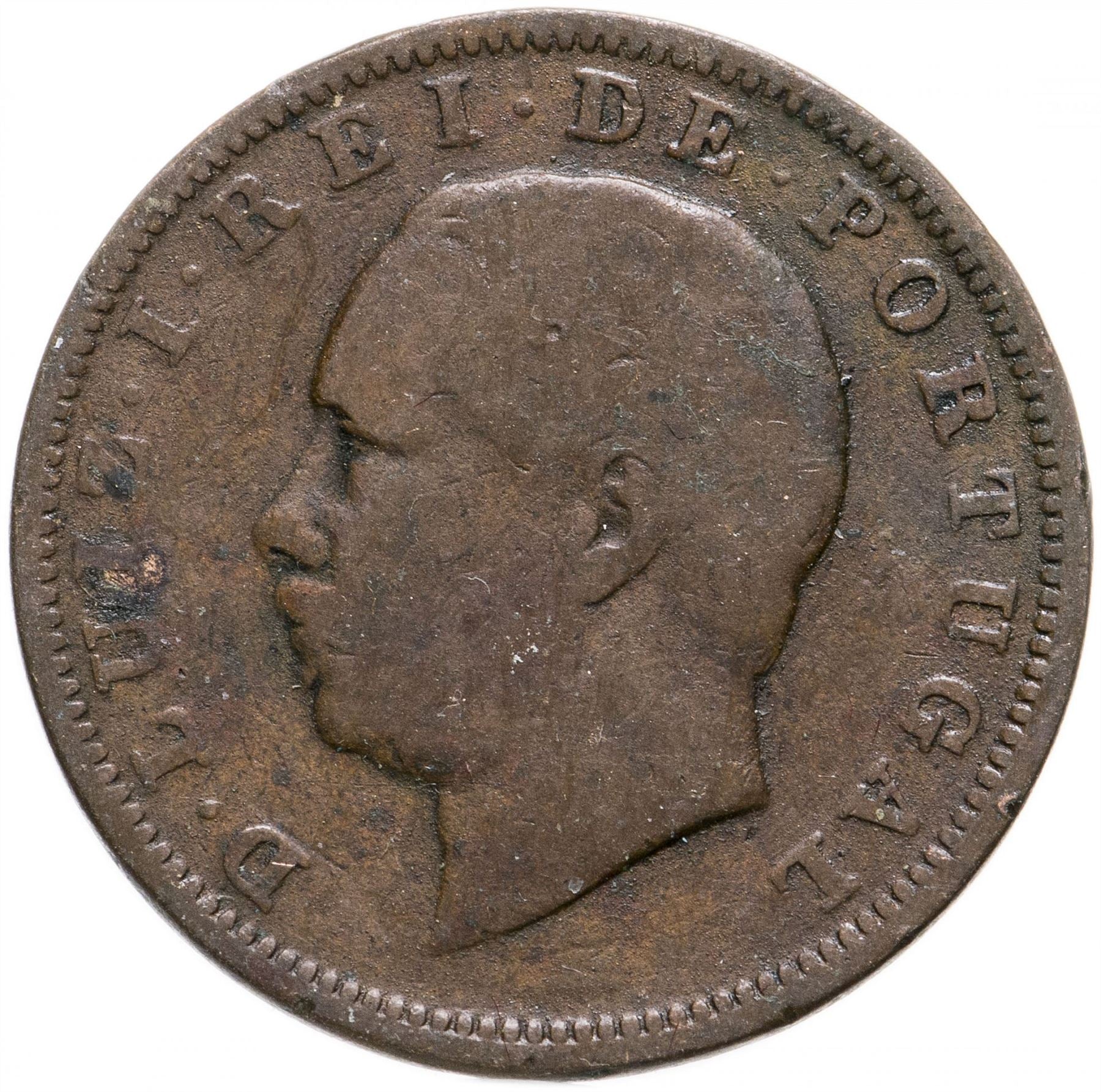 Portugal | 20 Reis Coin | King Luiz I | KM527 | 1882 - 1886