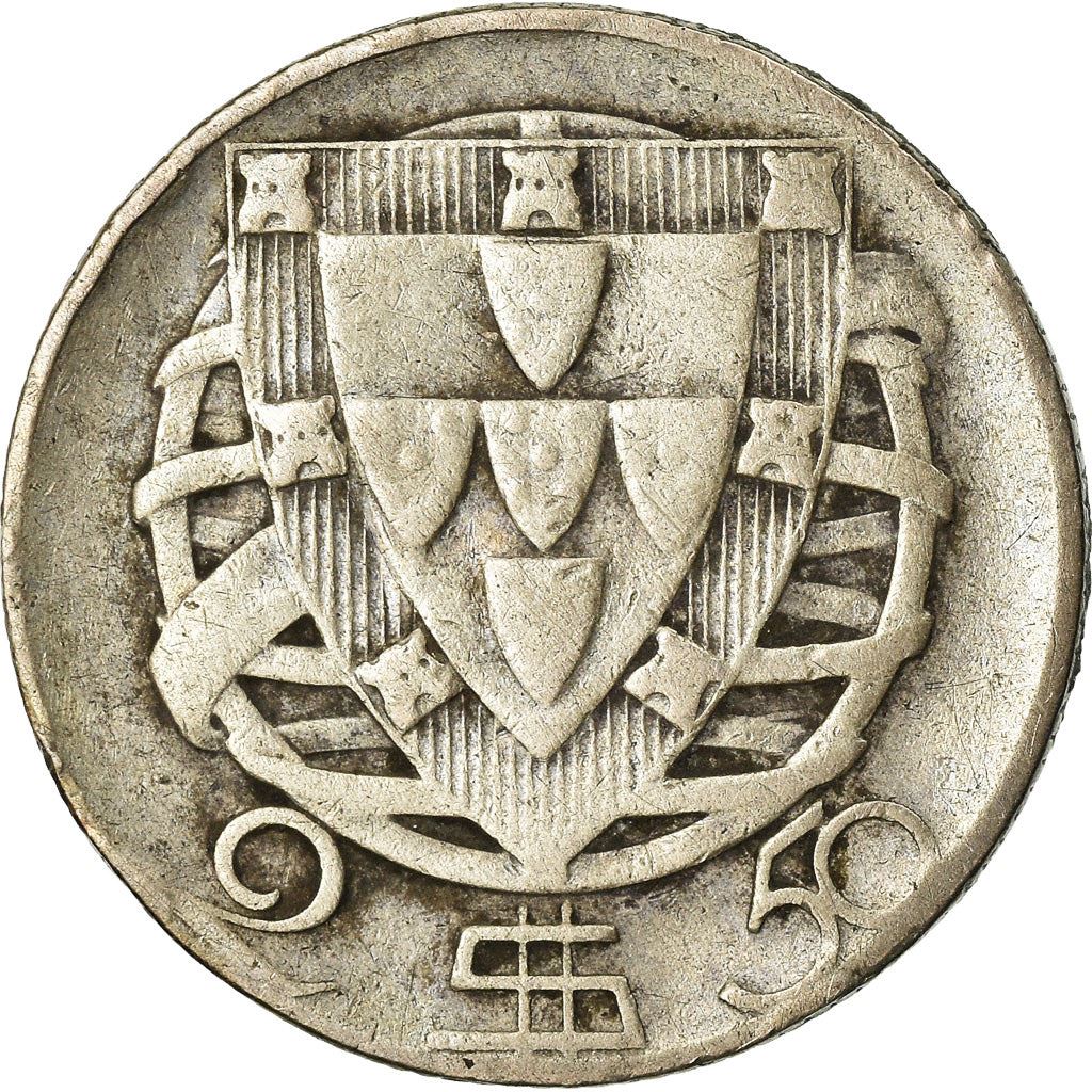 Portugal 2.50 Escudos Coin | Portuguese Ship | Silver | 1932 - 1951