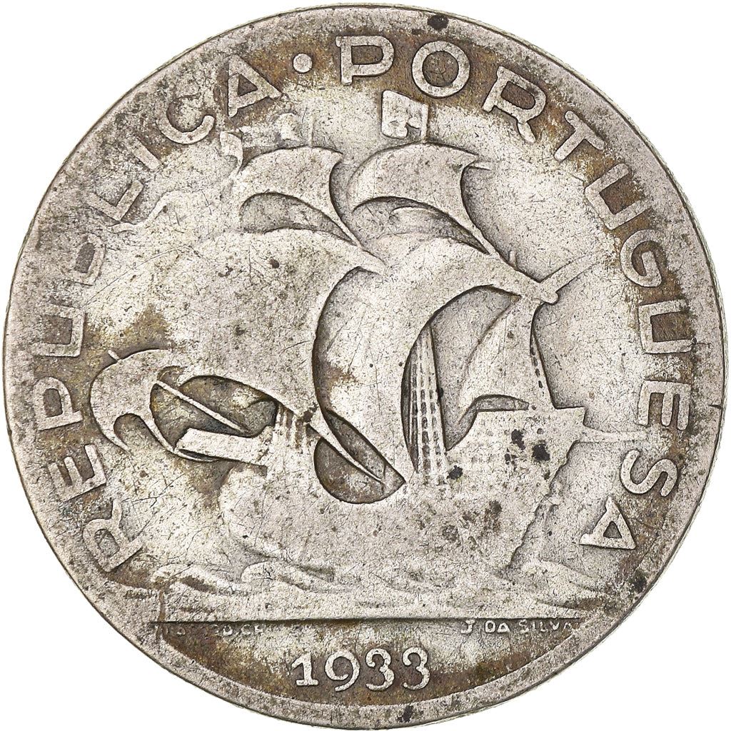 Portugal 5 Escudos | Portuguese Silver Coin | Caravelle | Ship | KM581 | 1932 - 1951