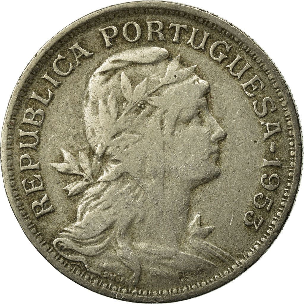 Portugal 50 Centavos Coin | Republic Allegory | KM577 | 1927 - 1968