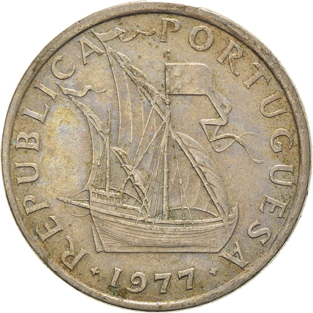 Portugal Coin Portuguese 5 Escudos | Ship | Stars | KM591 | 1963 - 1986