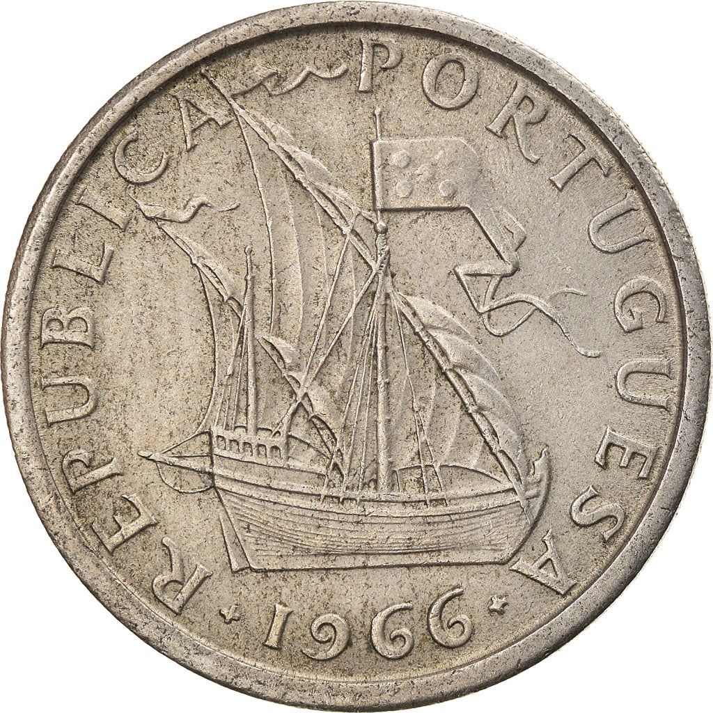 Portugal Coin Portuguese 5 Escudos | Ship | Stars | KM591 | 1963 - 1986