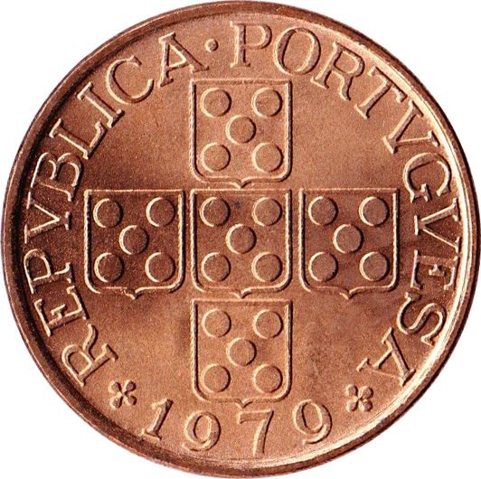 Portugal Coin Portuguese 50 Centavos | Cross | Wheat Ear | KM596 | 1969 - 1979