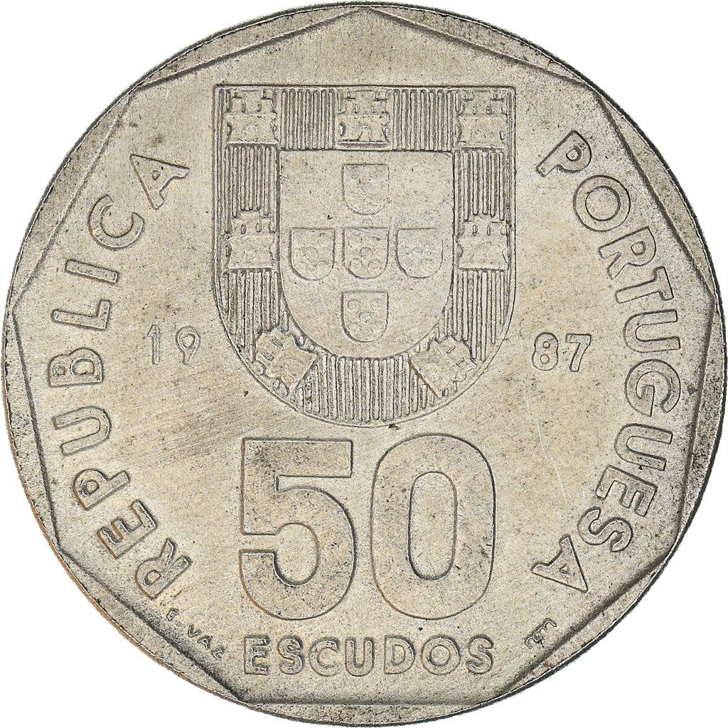 Portugal Coin Portuguese 50 Escudos | Ship | Fish | KM636 | 1986 - 2001