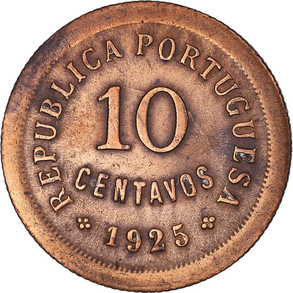 Portuguese 10 Centavos Coin | Republica Head Allegory | KM573 | 1924 - 1940