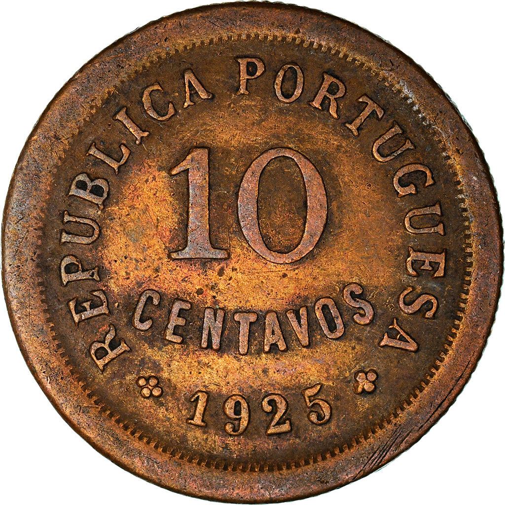 Portuguese 10 Centavos Coin | Republica Head Allegory | KM573 | 1924 - 1940