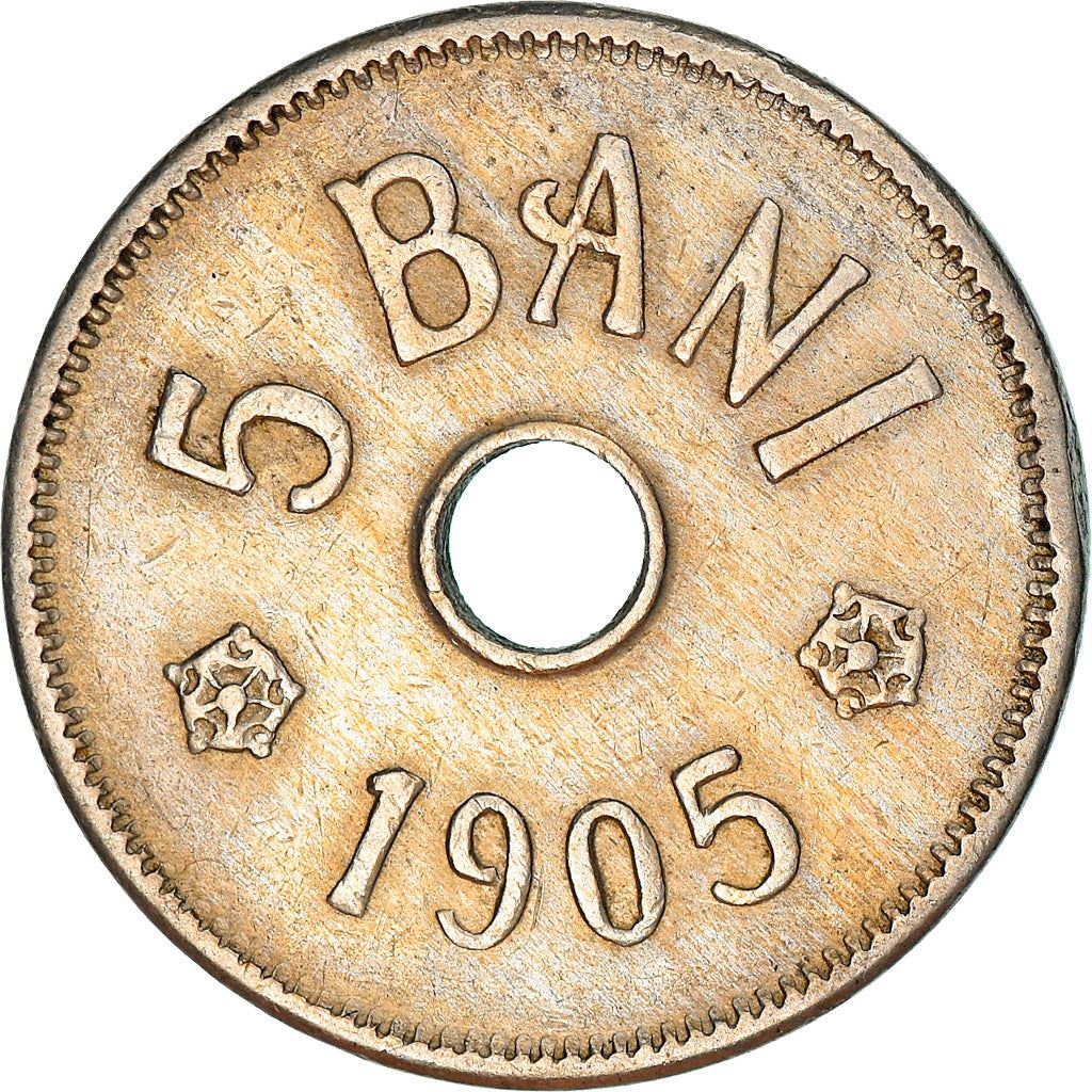 Romania | 5 Bani Coin | King Carol I | Crown | KM31 | 1905 - 1906