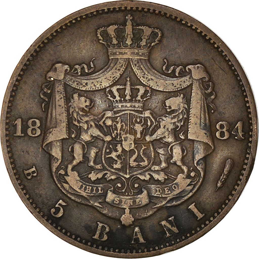 Romania | 5 Bani Coin | King Carol I | KM19 | 1882 - 1885