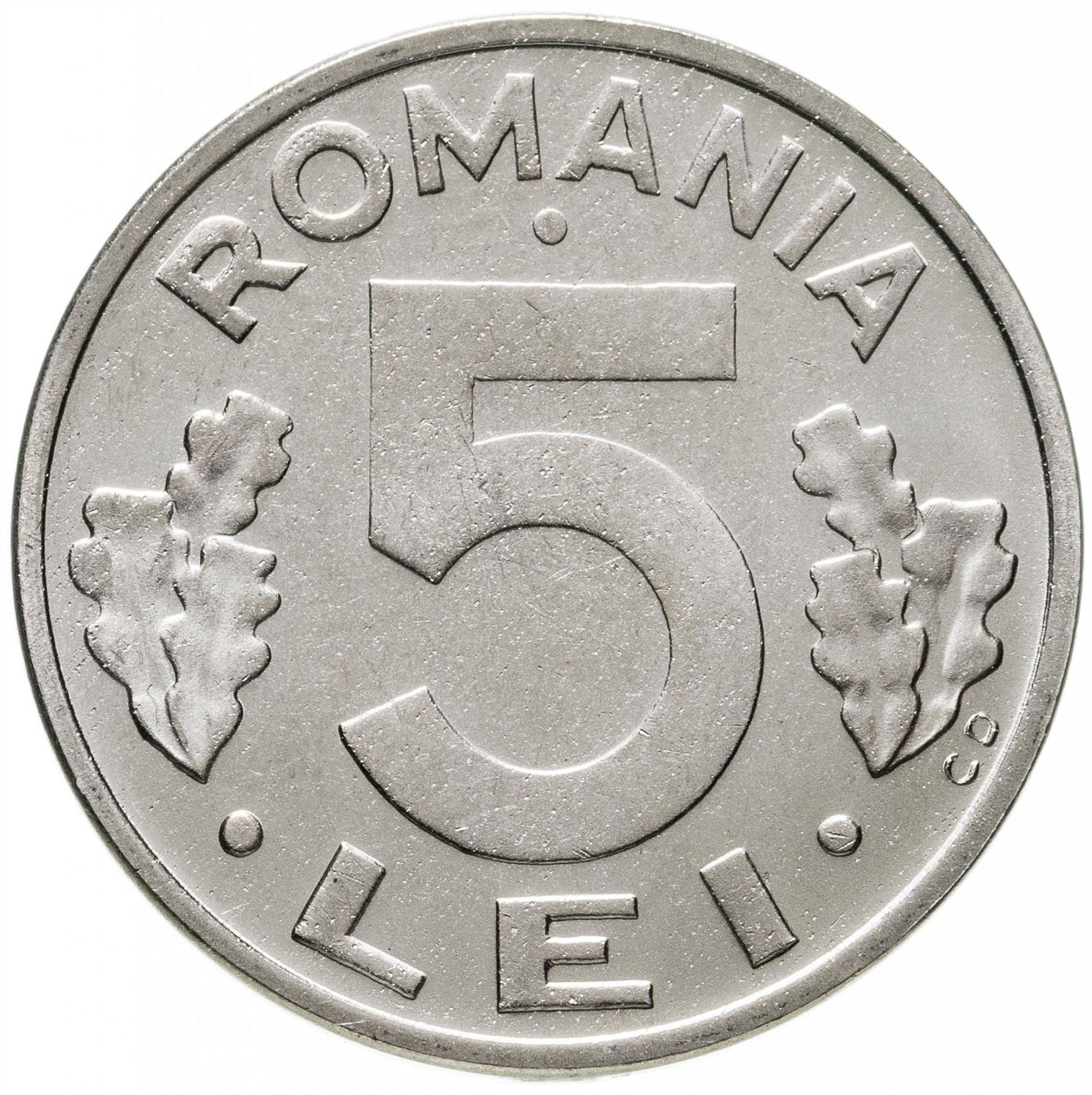 Romania | 5 Lei Coin | KM114 | 1992 - 2005