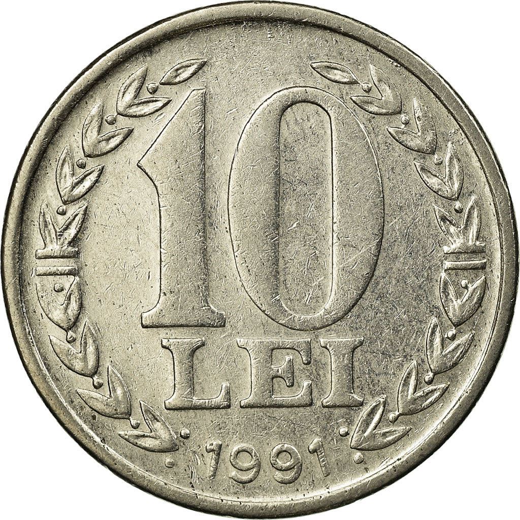 Romania Coin | 10 Lei | Revolution Anniversary | KM108 | 1990 - 1992