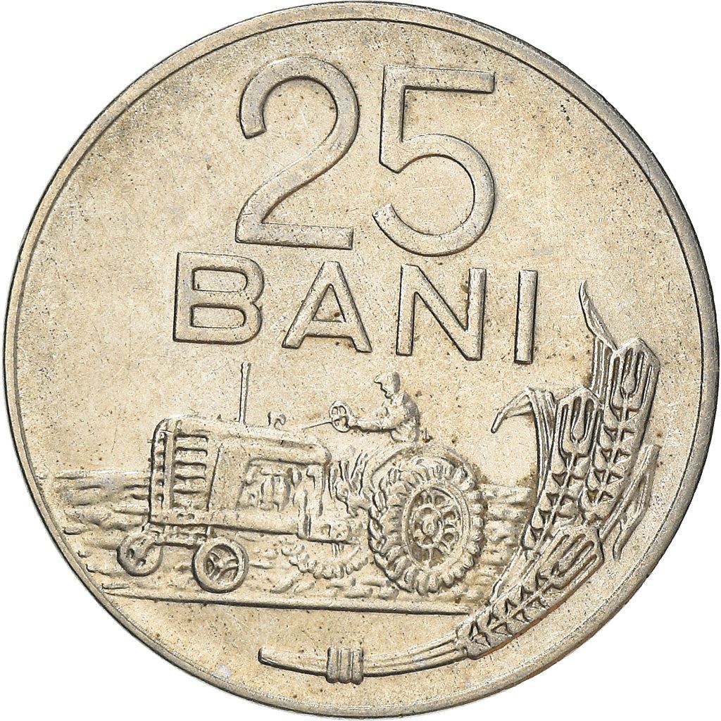 Romania Coin | 25 Bani | Tractor | KM94 | 1966