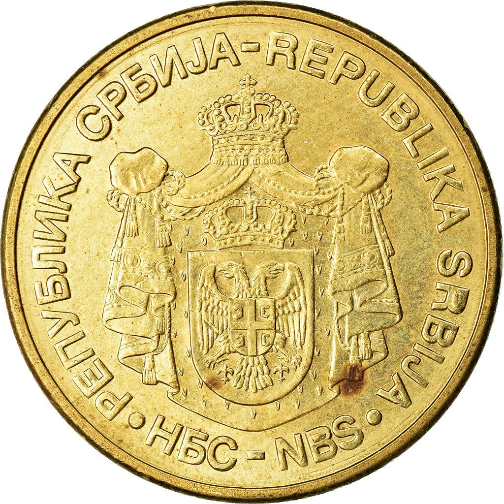 Serbia | 5 Dinara Coin | Krusedol Monastery | KM40 | 2005 - 2010