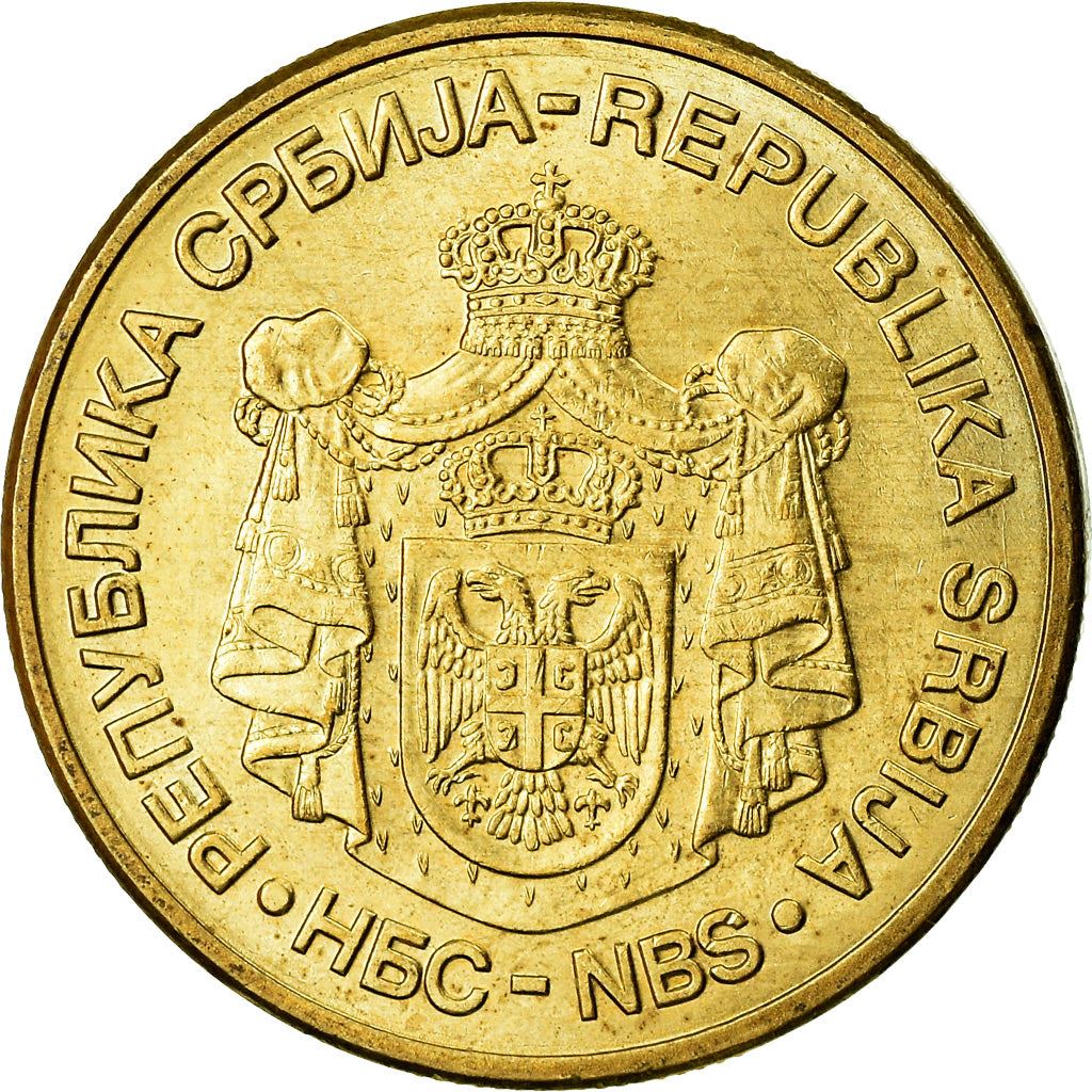 Serbia | 5 Dinara Coin | Krusedol Monastery | KM40 | 2005 - 2010