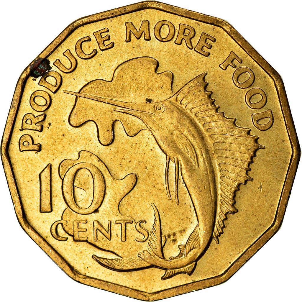 Seychelles | 10 Cents Coin | FAO | Km:32 | 1977