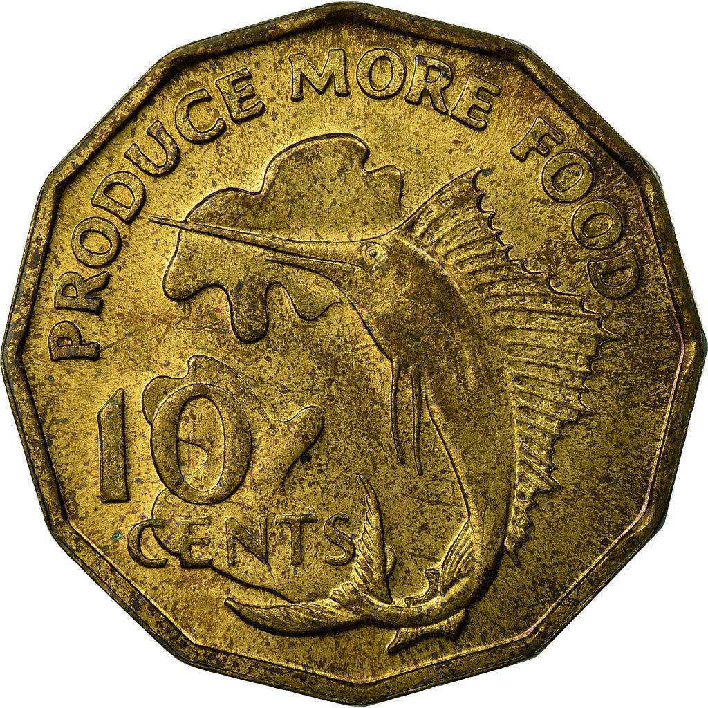 Seychelles | 10 Cents Coin | FAO | Km:32 | 1977