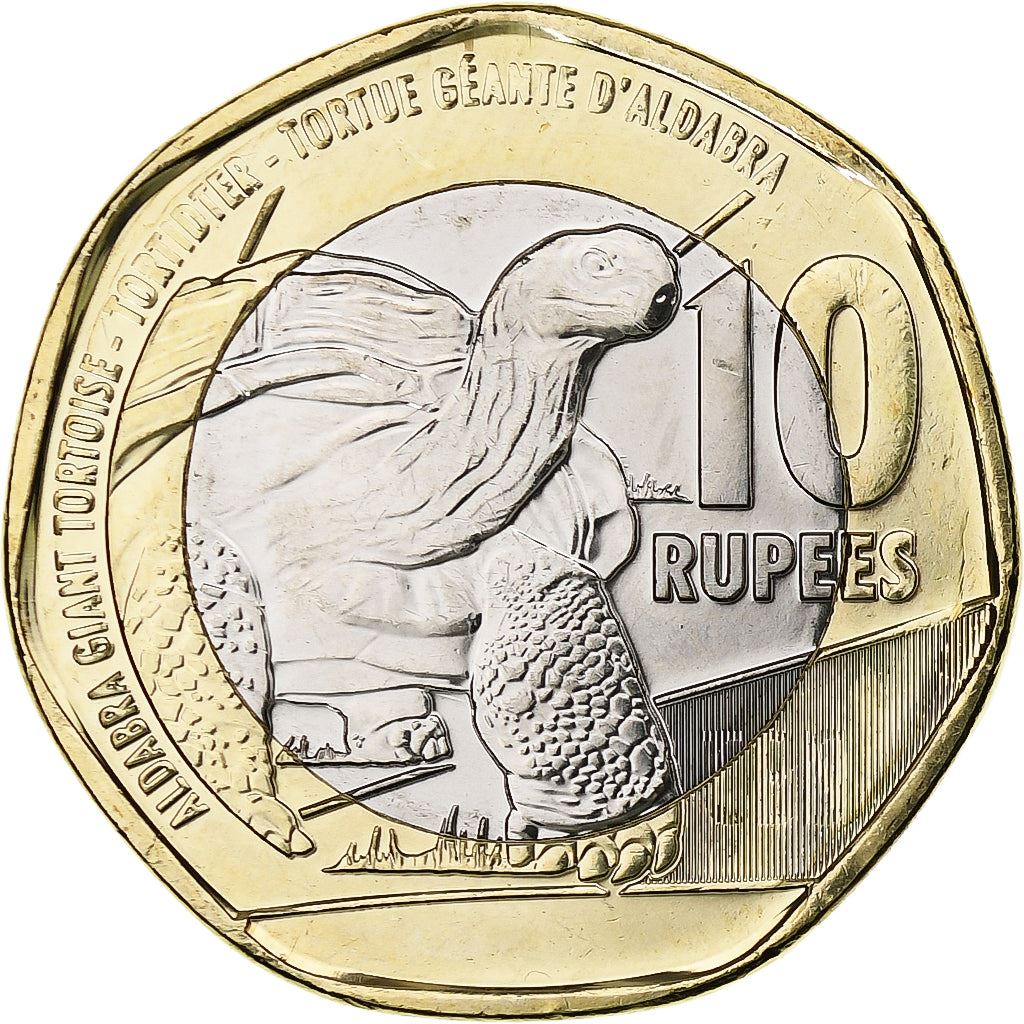 Seychelles | 10 Rupees Coin | Tortoise | Km:182A | 2018