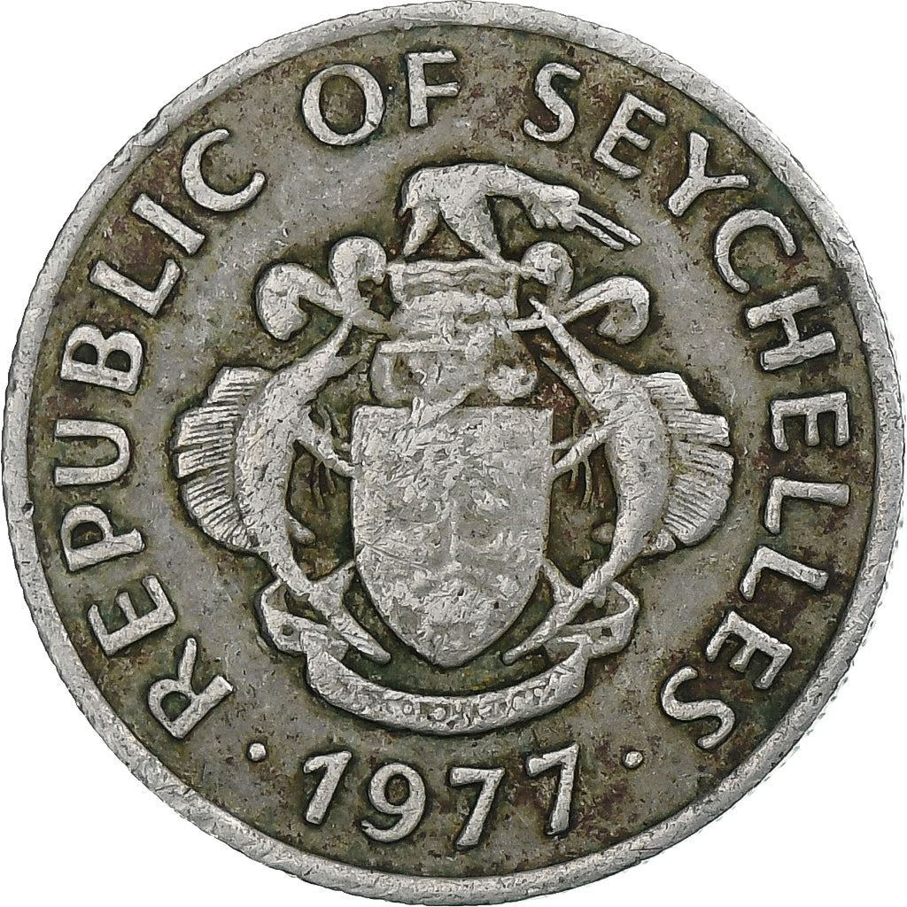 Seychelles | 25 Cents Coin | Parrot | Km:33 | 1977