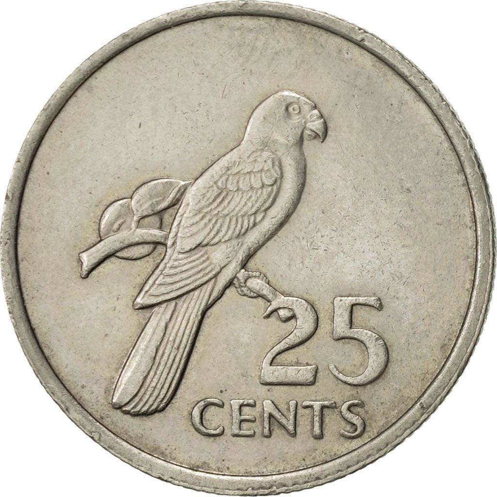 Seychelles | 25 Cents Coin | Parrot | Km:33 | 1977