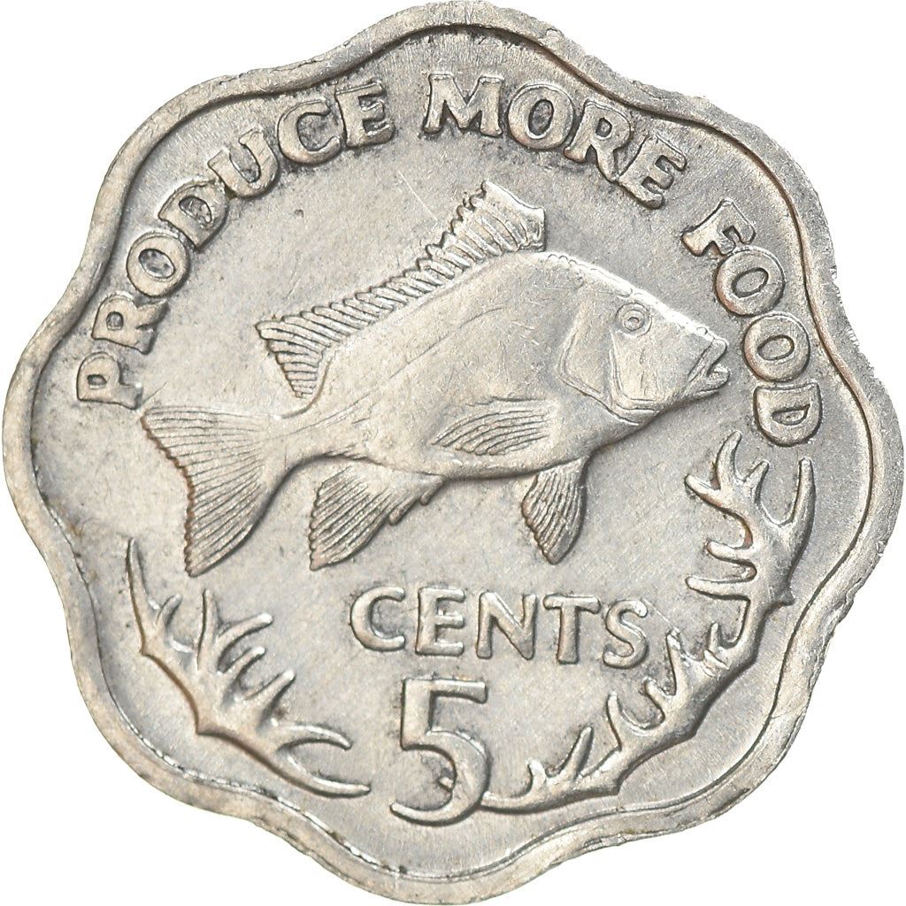 Seychelles | 5 Cents Coin | Bourgeois fish | Km:31 | 1977