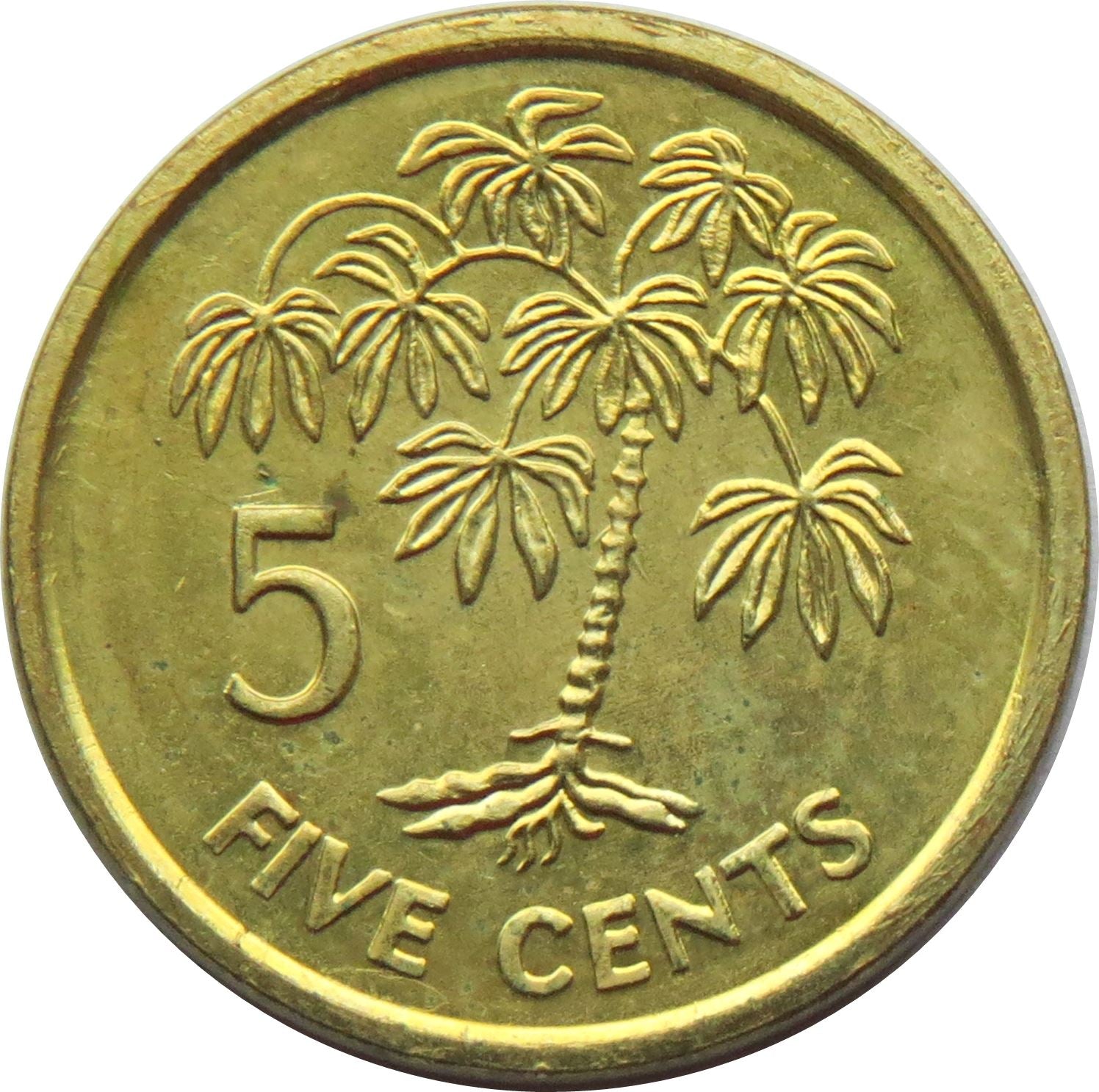 Seychelles | 5 Cents Coin | Manioc plant | Km:47A | 2007 - 2012