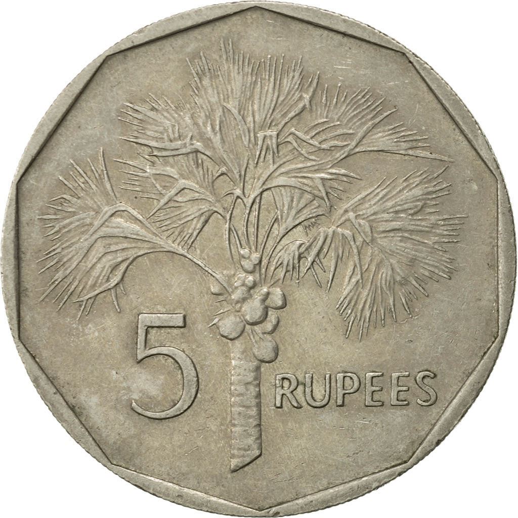 Seychelles | 5 Rupees Coin | Palm tree | Km:51.1 | 1982 - 2010