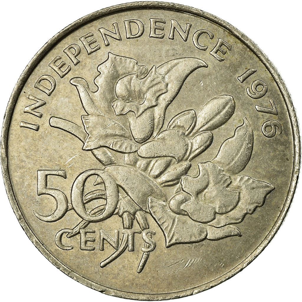 Seychelles | 50 Cents Coin | James Mancham | Km:25 | 1976 - 1977