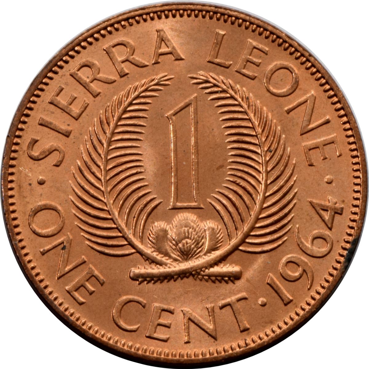 Sierra Leone 1 Cent Coin | Sir Milton Margai | KM17 | 1964