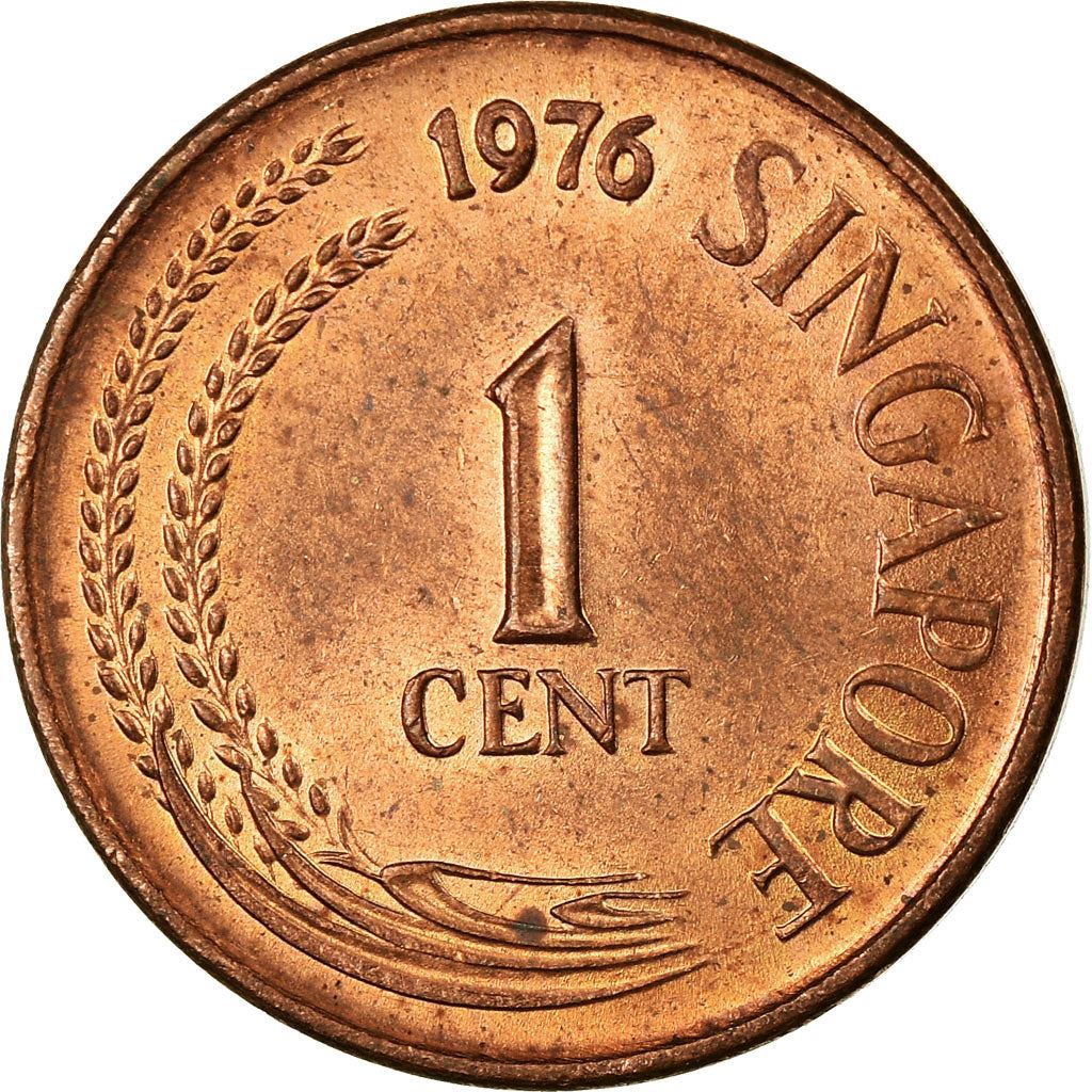 Singapore 1 Cent Coin | magnetic | KM1a | 1976 - 1985 Copper clad steel