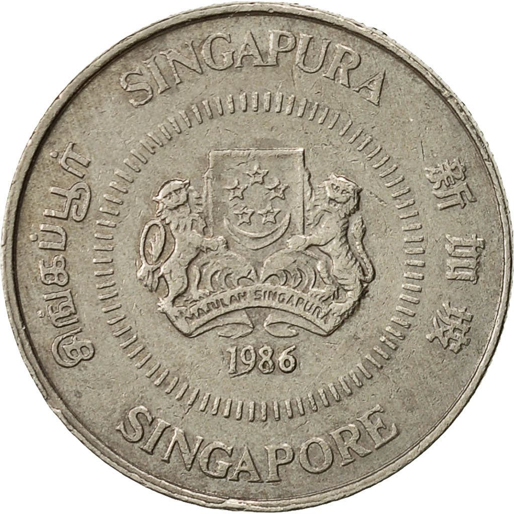 Singapore | 10 Cents Coin | Jasmine plant | Km:51 | 1985 - 1991