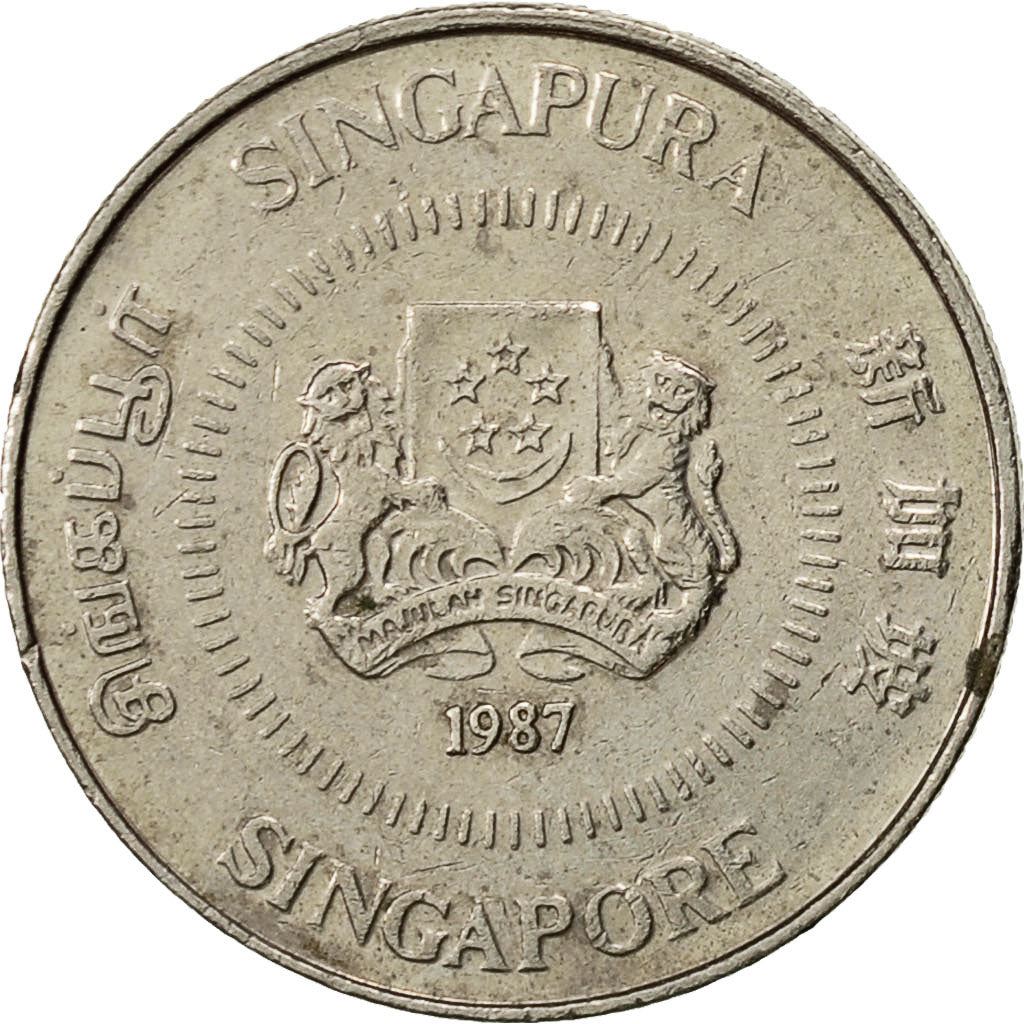 Singapore | 10 Cents Coin | Jasmine plant | Km:51 | 1985 - 1991