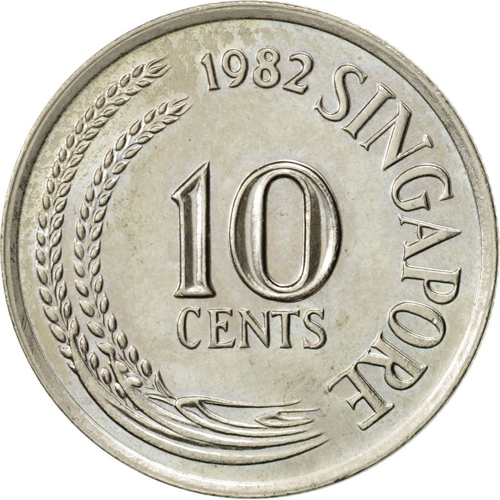 Singapore 10 Cents Coin | KM3 | 1967 - 1985 Copper-nickel