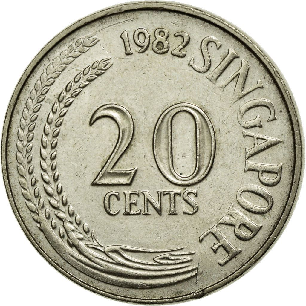 Singapore | 20 Cents Coin | KM4 | 1967 - 1985 Copper-nickel