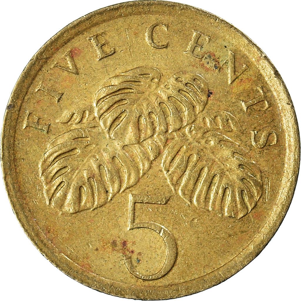 Singapore | 5 Cents Coin | Salad plant | Km:50 | 1985 - 1991