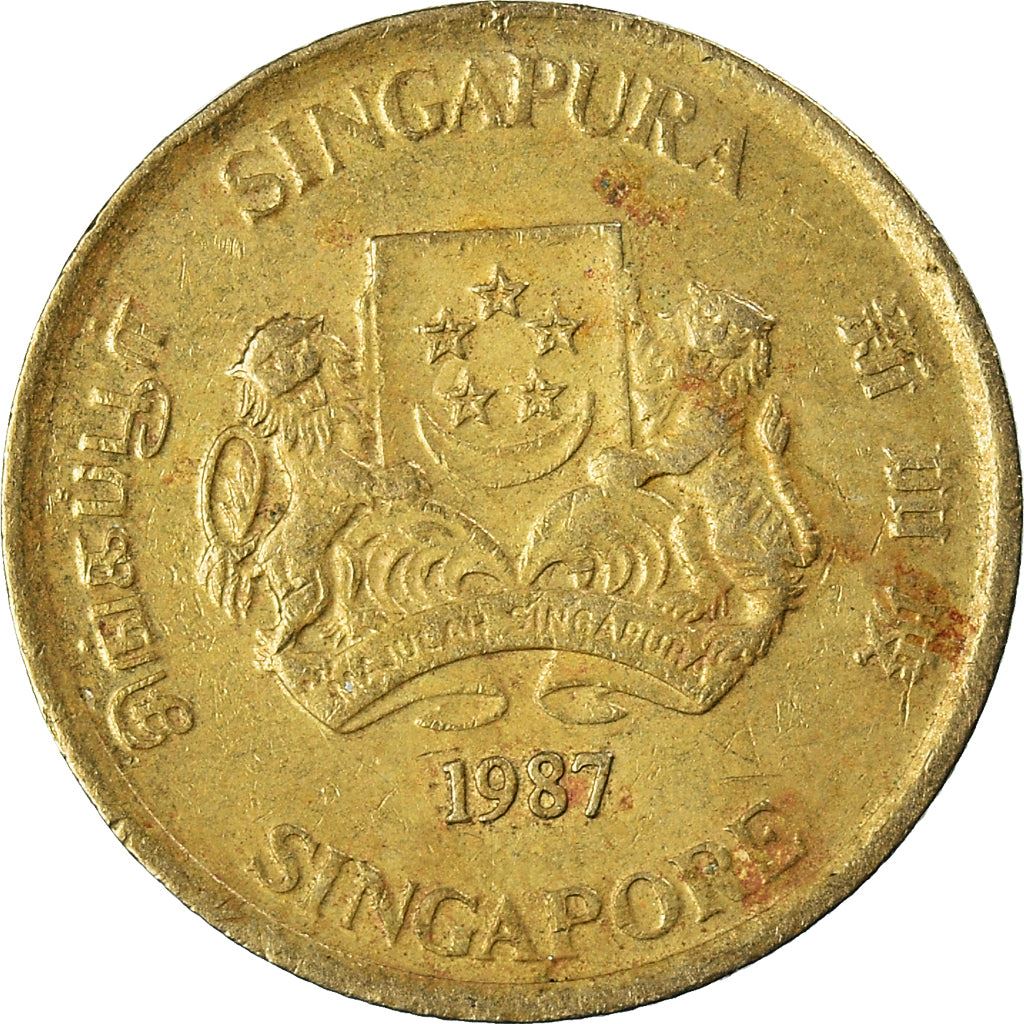 Singapore | 5 Cents Coin | Salad plant | Km:50 | 1985 - 1991