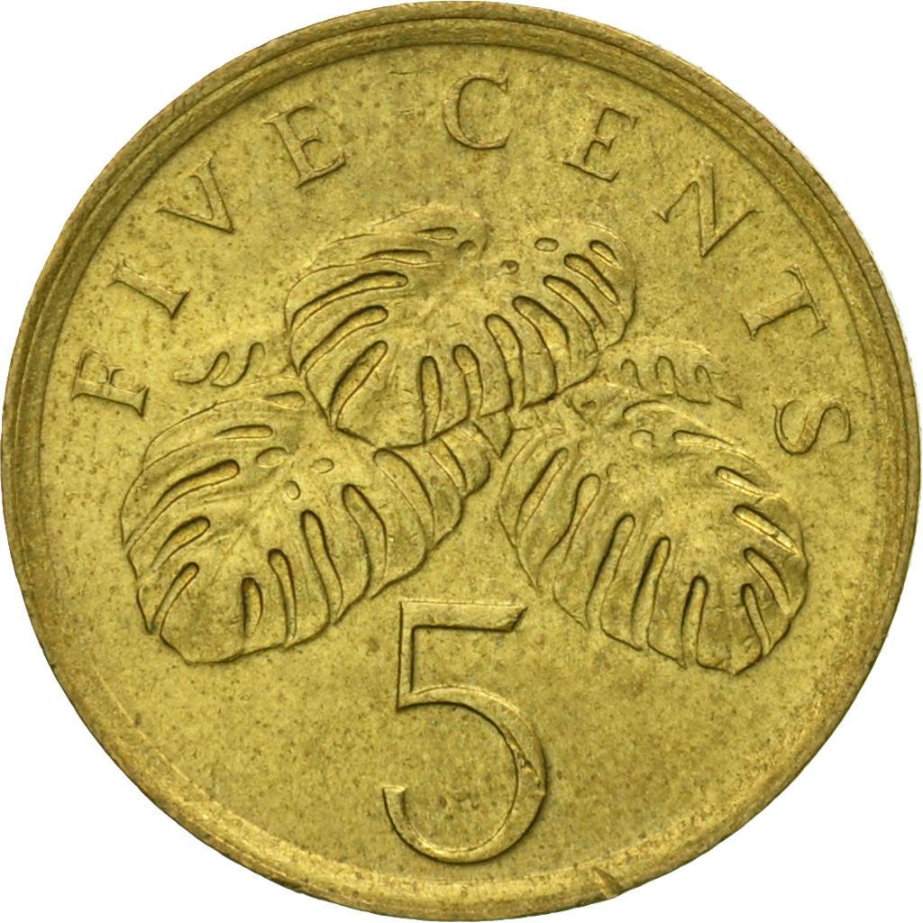 Singapore | 5 Cents Coin | Salad plant | Km:50 | 1985 - 1991