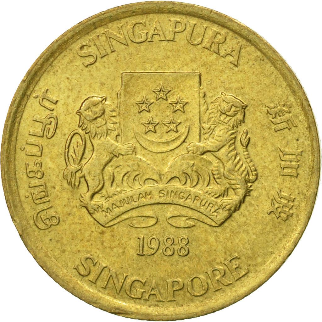 Singapore | 5 Cents Coin | Salad plant | Km:50 | 1985 - 1991