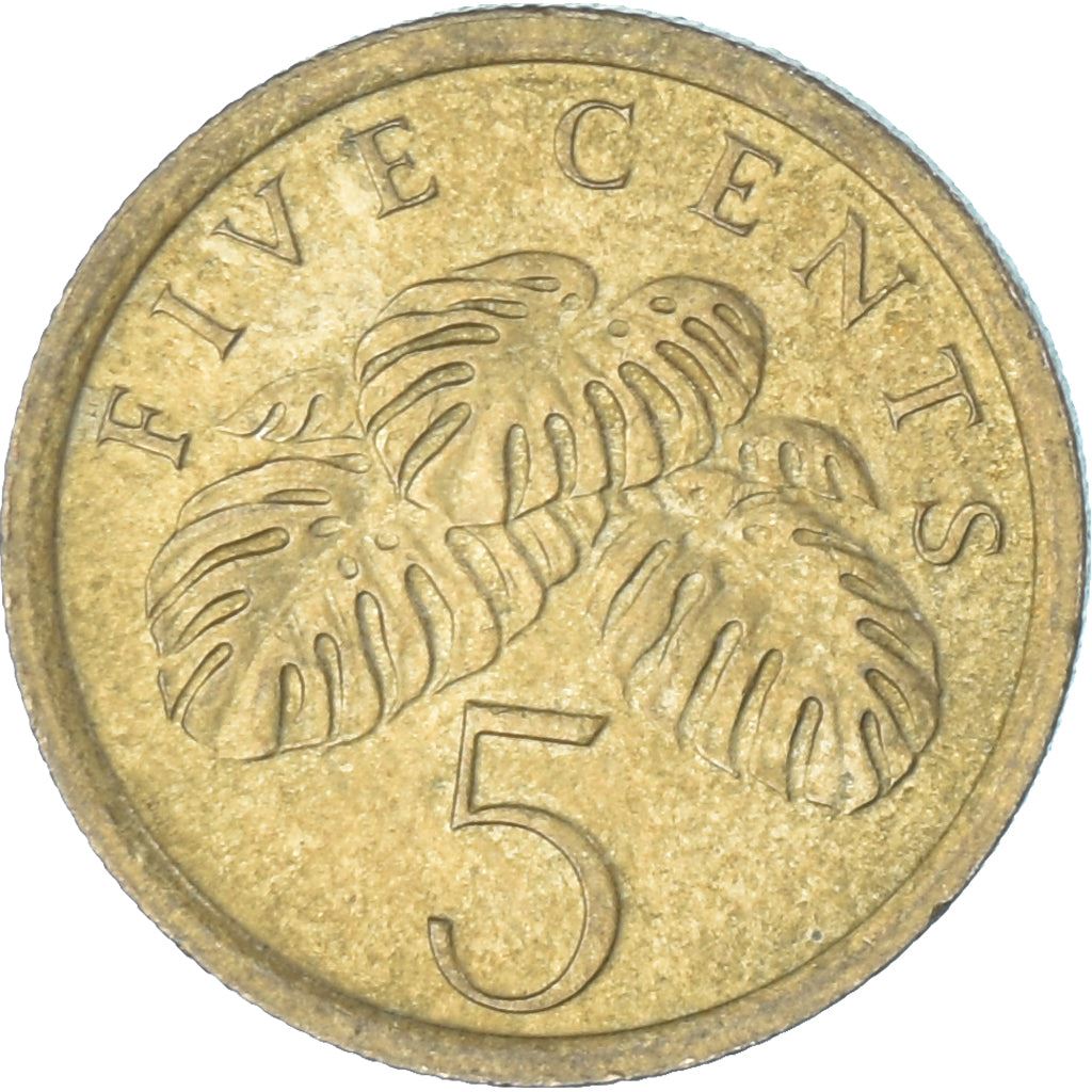 Singapore | 5 Cents Coin | Salad plant | Km:50 | 1985 - 1991