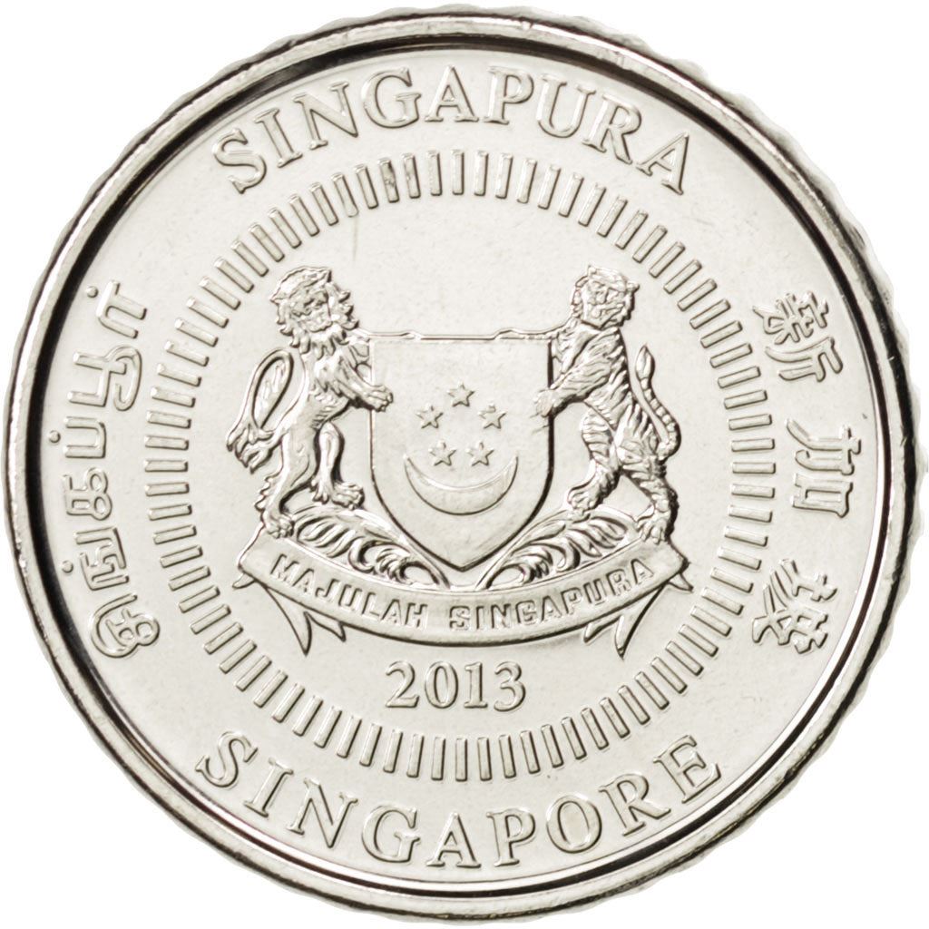 Singapore 50 Cents Coin | KM348 | 2013 - 2019 Nickel plated steel