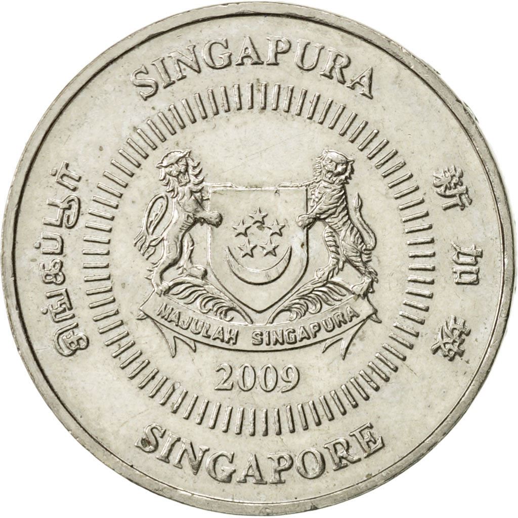 Singapore | 50 Cents Coin | Ribbon downwards | KM102 | 1992 - 2013 | Copper-nickel