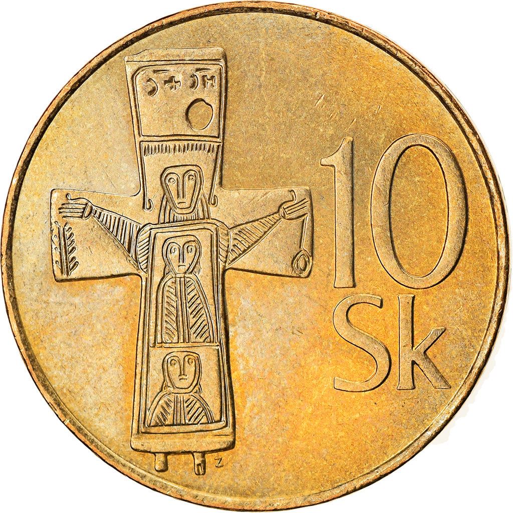 Slovakia 10 Korun Coin | Cross | KM11 | 1993 - 2008